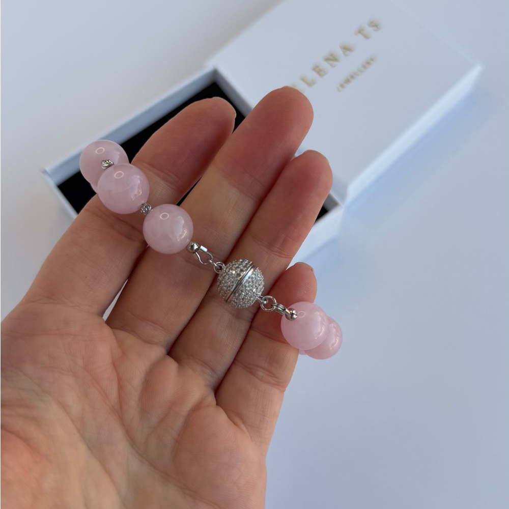 508 Rose Quartz Beaded Bracelet - Picture 7 of 7